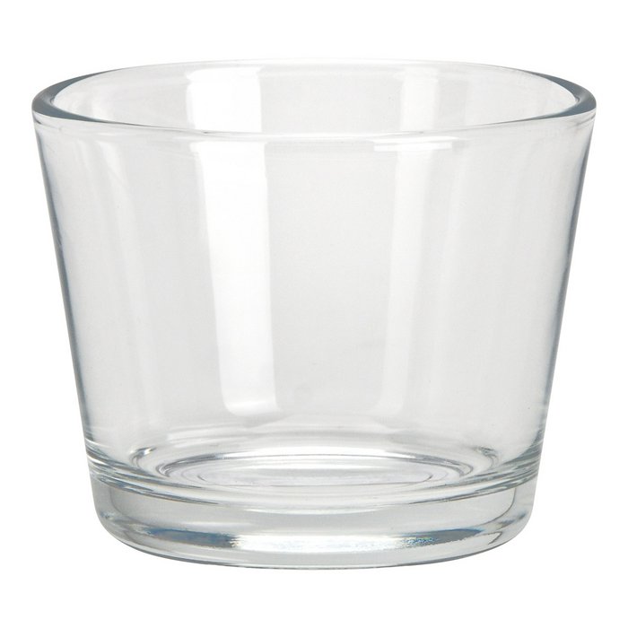 Windlicht aus Glas, Transparent rund (B/H/T) 7x5x7cm