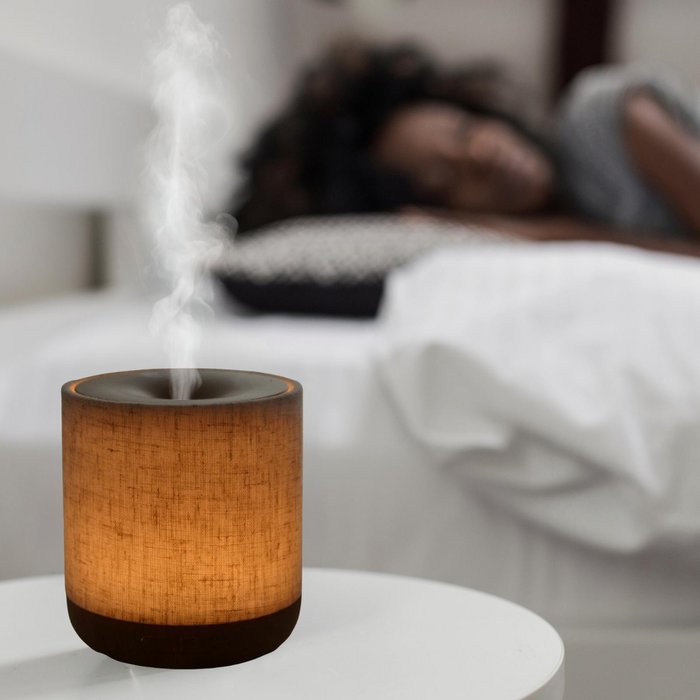 Ultraschalldiffusor – Alesia – aus Leinen und Holz – Kaltdiffusion – Aromatherapie ätherische Öle – dekorative Geschenkidee - Zen'Arôme
