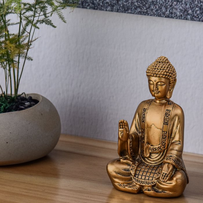 Goldene Bodhi-Statue – Zen- und Feng-Shui-Dekoration – um eine entspannende und spirituelle Atmosphäre zu schaffen – glückliche Geschenkidee - Zen'Arôme