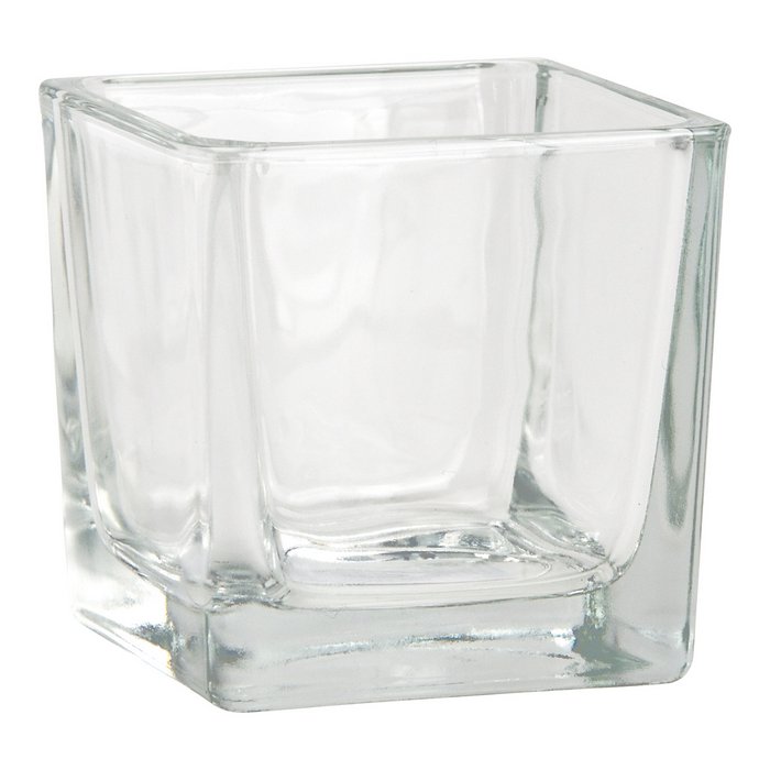 Windlicht aus Glas, Transparent (B/H/T) 6x6x6cm