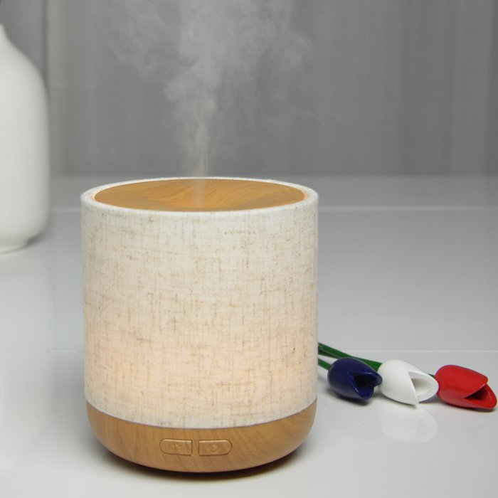 Ultraschalldiffusor – Alesia – aus Leinen und Holz – Kaltdiffusion – Aromatherapie ätherische Öle – dekorative Geschenkidee - Zen'Arôme