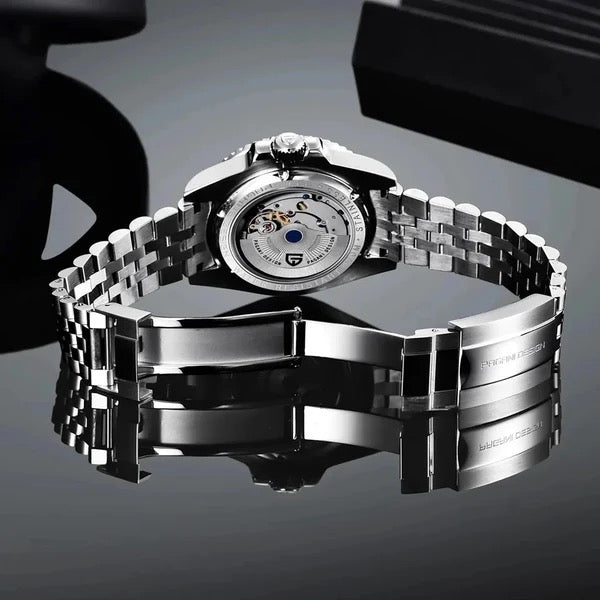 Pagani Design 1662 - Luxus Automatik Uhr 40mm GMT Edelstahl Saphirglas Keramiklünette 100m Wasserdicht - Neu OVP