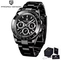 Pagani Design PD-1644 – Luxus Quarz Uhr 40mm Chronograph Edelstahl Saphirglas Keramiklünette 100m Wasserdicht – Neu OVP